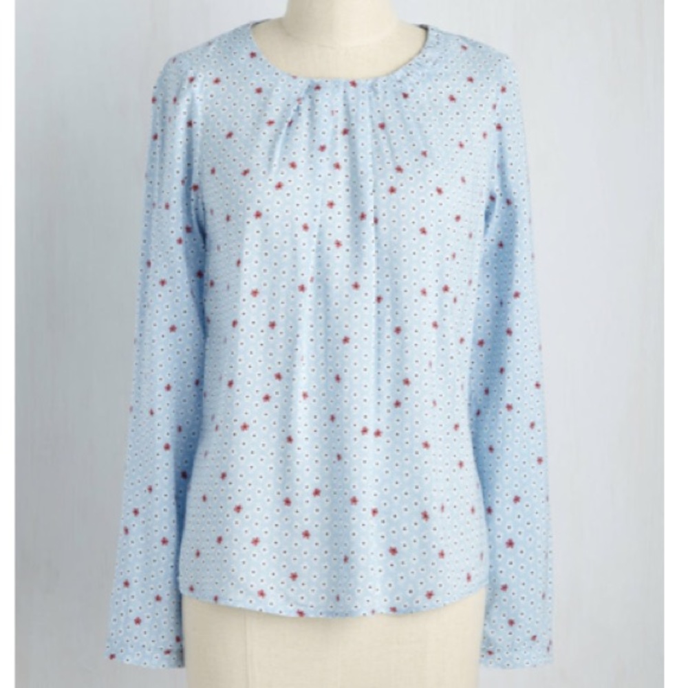 Office Hours Top in Sky Blue in M (Runs Small)!